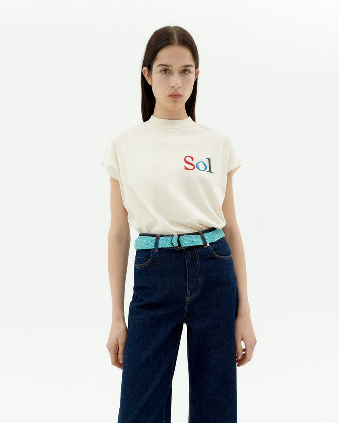 thinking mu Camiseta blanca sol type Volta Descuentos del mes