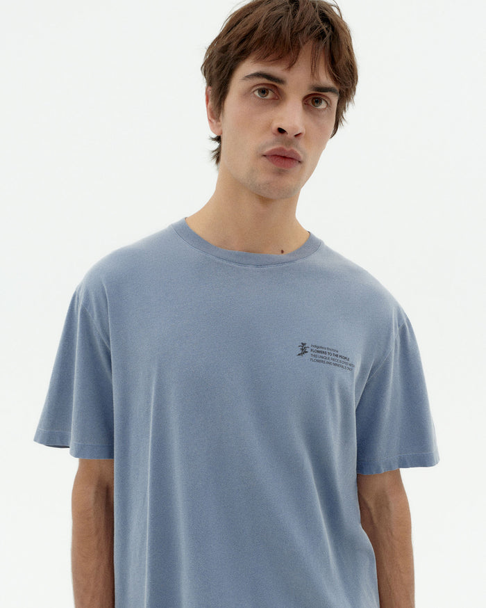 thinking mu Camiseta Indigo tinte natural unisex Descuento por venta flash