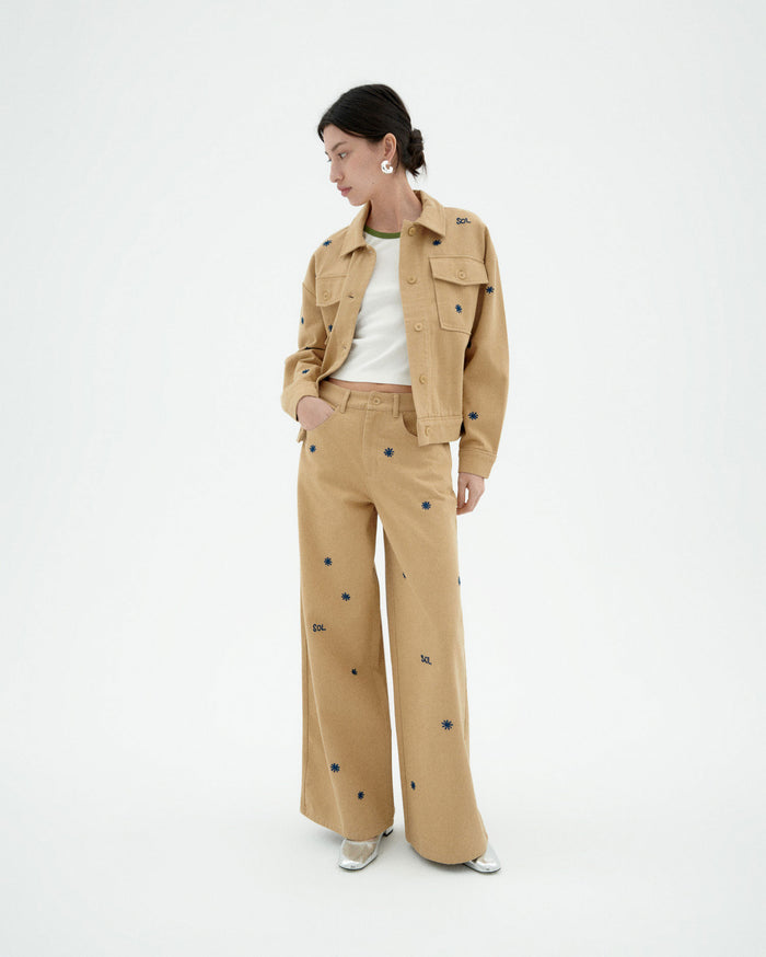 thinking mu Pantalón beige sol chain Hedda Precio ultrabajo