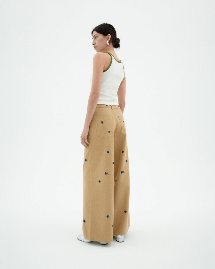 thinking mu Pantalón beige sol chain Hedda Precio ultrabajo