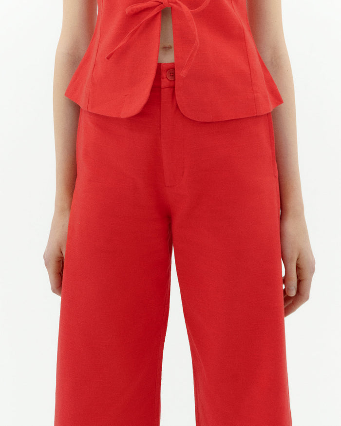 thinking mu Pantalón rojo Karina Outlet