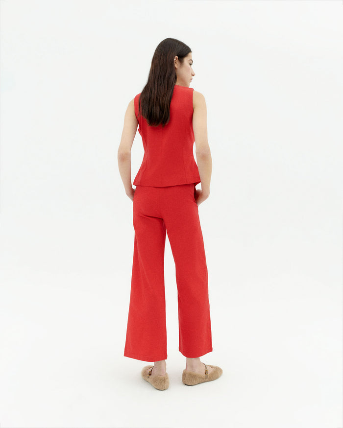 thinking mu Pantalón rojo Karina Outlet