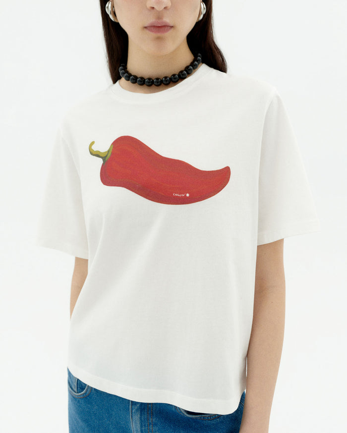 thinking mu Camiseta blanca chilli Lucia Ofertas