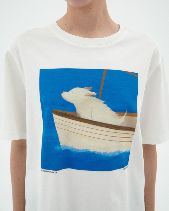 thinking mu Camiseta blanca sailor dog Lucia En oferta