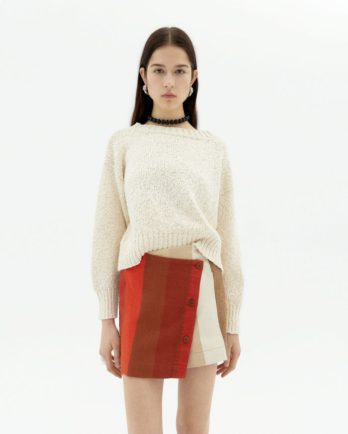 thinking mu Jersey blanco punto Clara