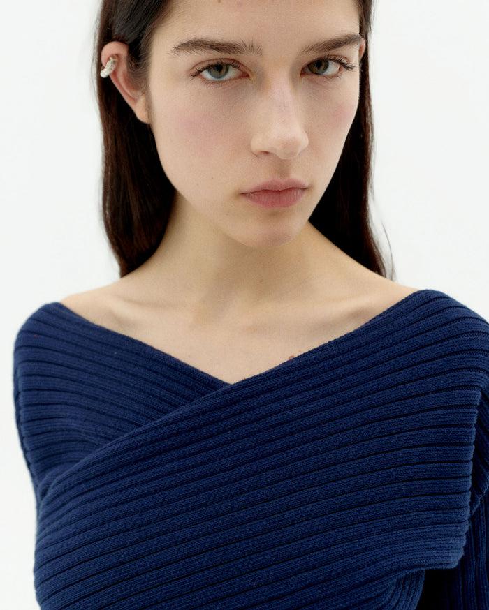 thinking mu Jersey navy punto Adele Oferta especial de fábrica