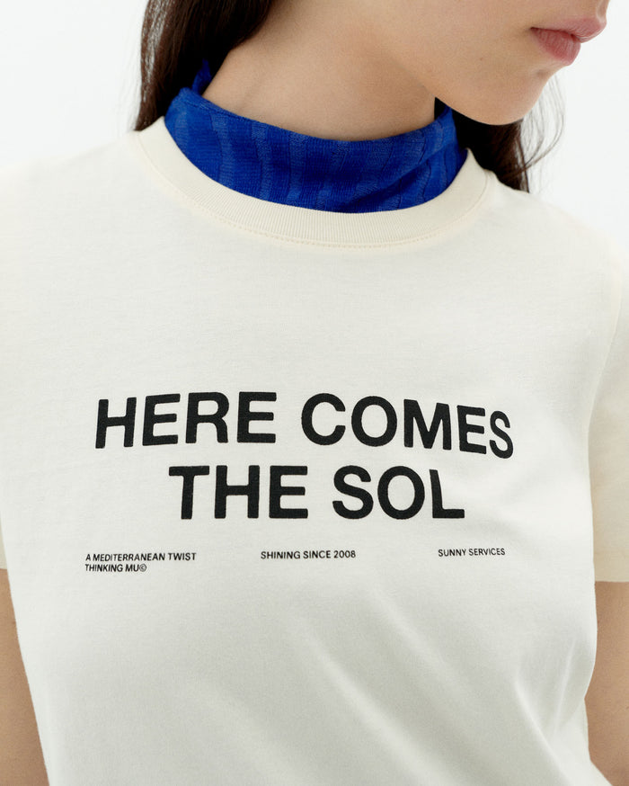 thinking mu Camiseta blanca classic sol Ida Ofertas especiales