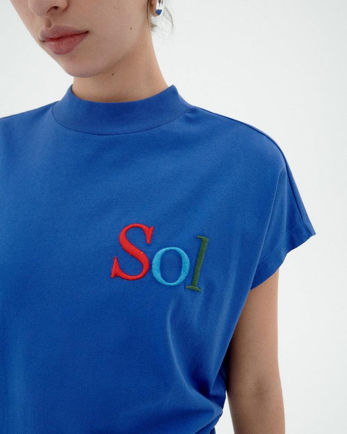 thinking mu Camiseta azul sol type Volta Grandes ahorros