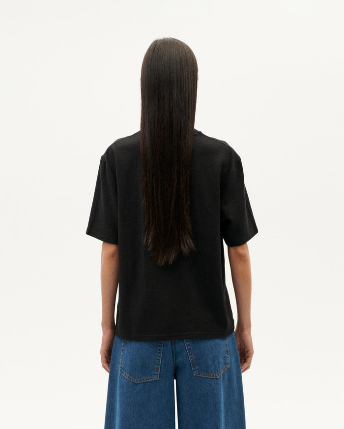 thinking mu Camiseta gruesa negra hemp Aidin Outlet online