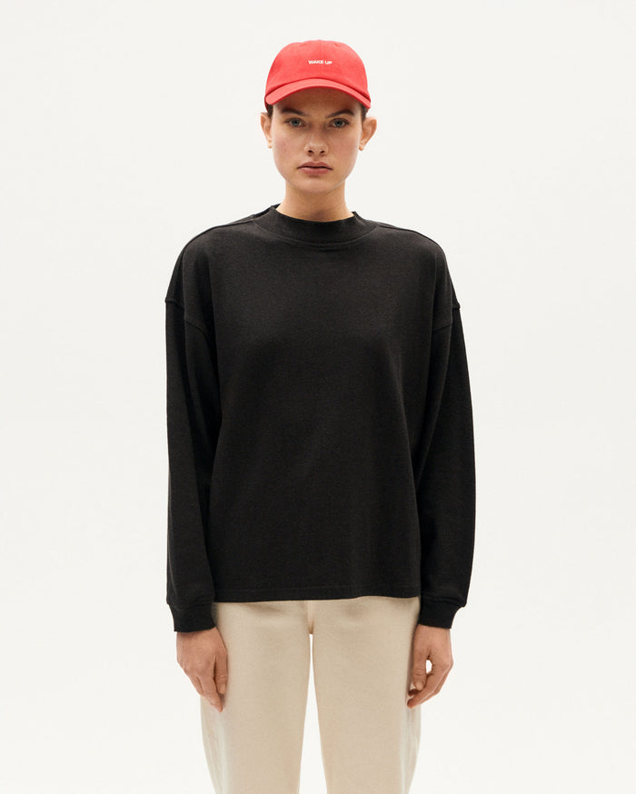 thinking mu Camiseta gruesa negra hemp Freire