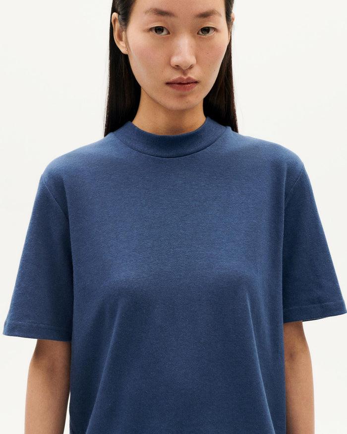 thinking mu Camiseta gruesa azul oscuro hemp Aidin Rebajas baratas
