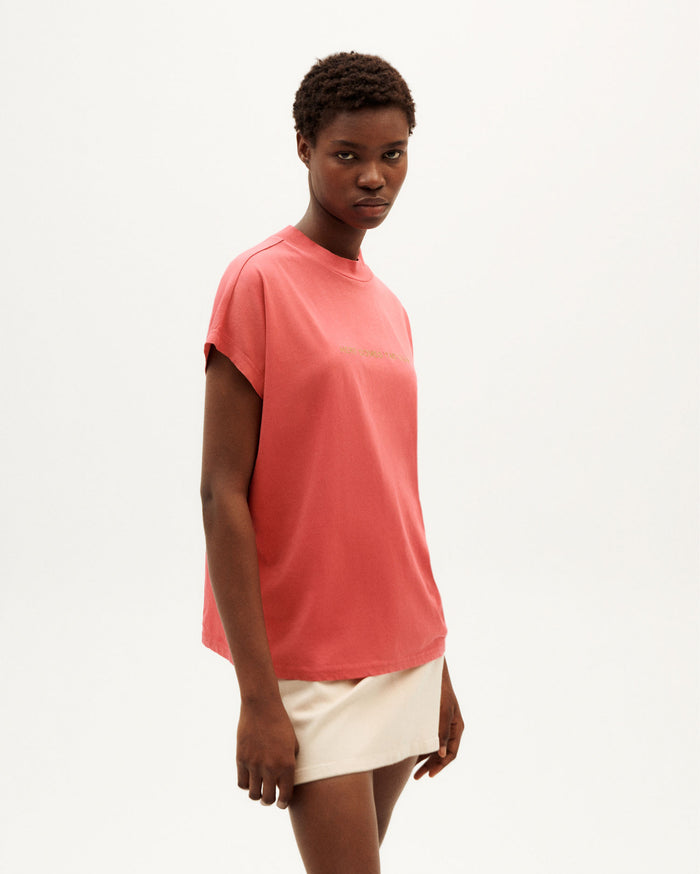thinking mu Camiseta rosa Here comes the sun