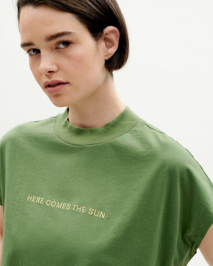 thinking mu Camiseta verde Here comes the sun Liquidación