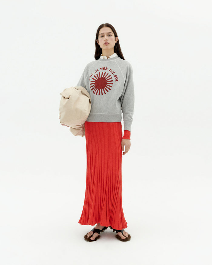 thinking mu Sudadera gris retro sol Bonnie Rebajas top