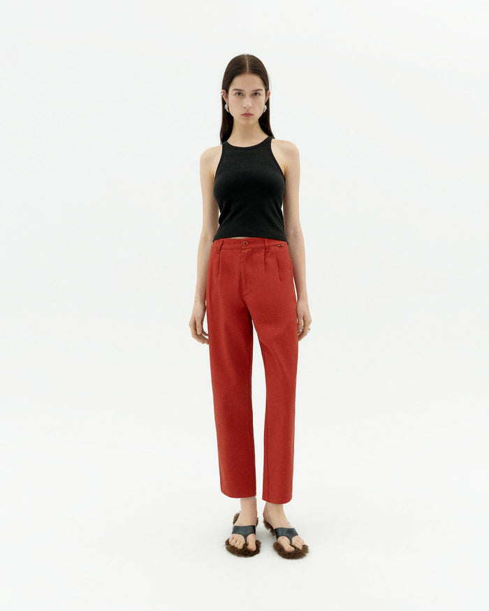 thinking mu Pantalón rojo hemp Rina Promoción por tiempo limitado