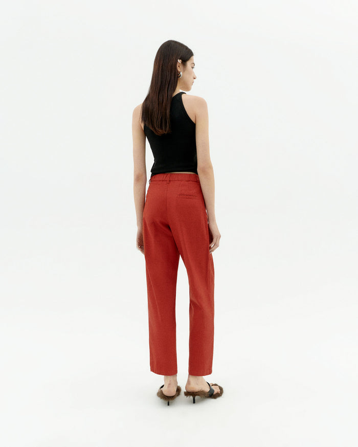 thinking mu Pantalón rojo hemp Rina Promoción por tiempo limitado