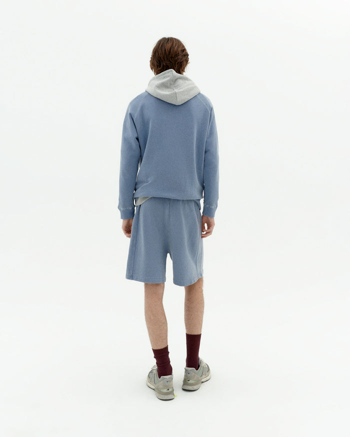 thinking mu Short Indigo tinte natural unisex Grandes descuentos