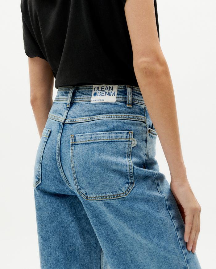 thinking mu Pantalón light clean denim Theresa Ahorra y exporta