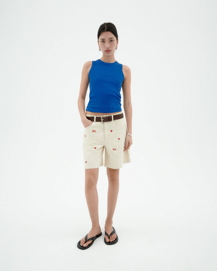 thinking mu Top indigo Juliette Rebajas