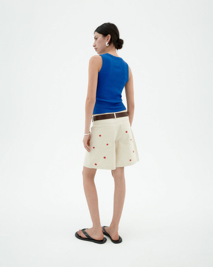 thinking mu Top indigo Juliette Rebajas