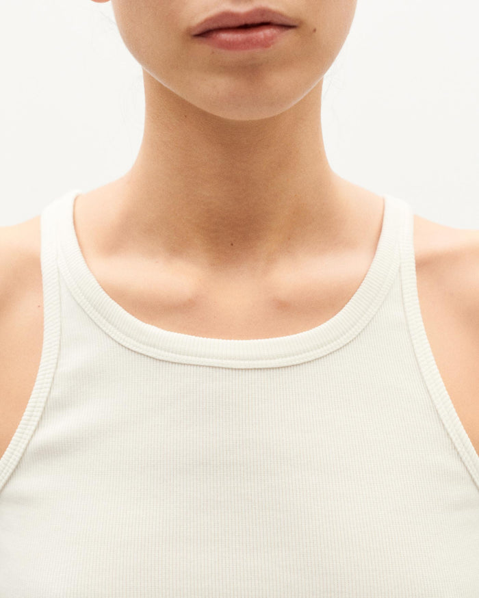 thinking mu Top blanco Harriet Rebajas baratas