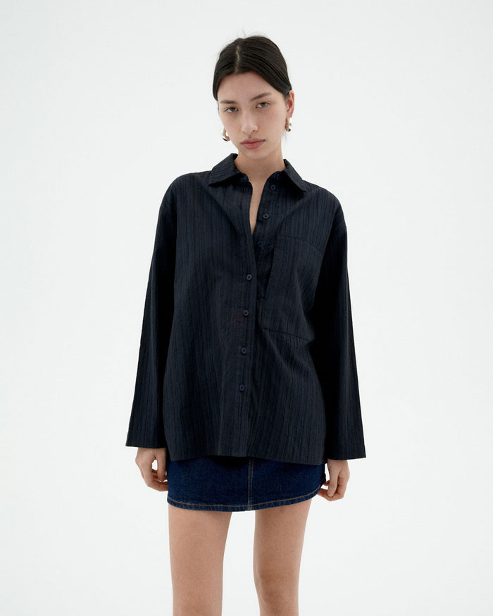 thinking mu Blusa navy popcorn Marcelle