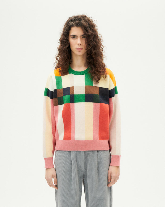 thinking mu Jersey multicolor lana merino Philis Envío internacional gratuito