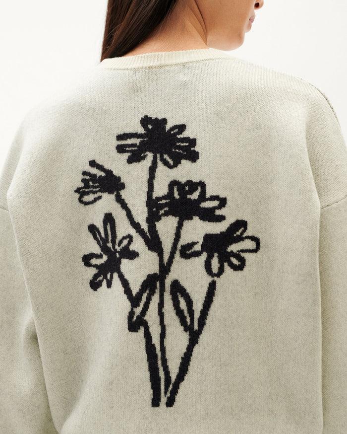 thinking mu Jersey crudo lana merino flowers Philis
