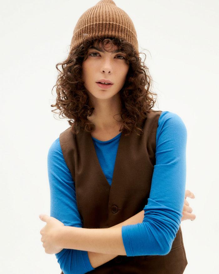 thinking mu Gorro marrón lana Amor Descuentos del mes