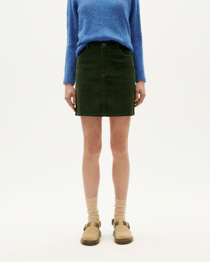 thinking mu Falda verde pana Marsha Ofertas especiales
