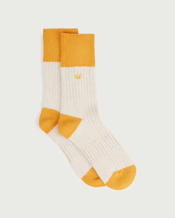 thinking mu Calcetines amarillos Hemp Peu