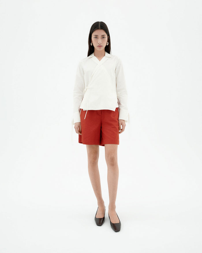 thinking mu Blusa blanca Lenie Rebajas top