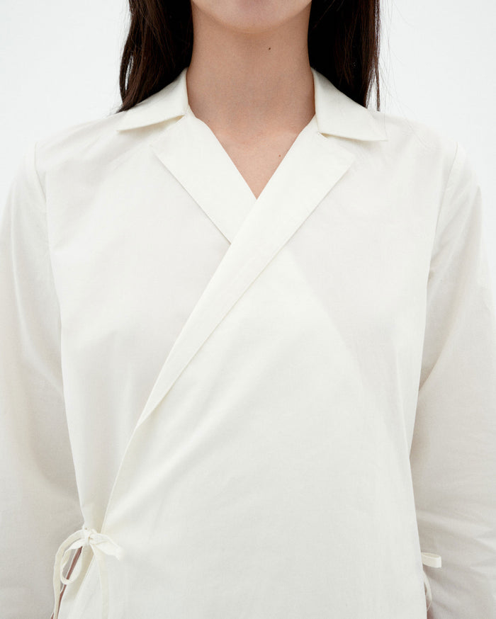 thinking mu Blusa blanca Lenie Rebajas top