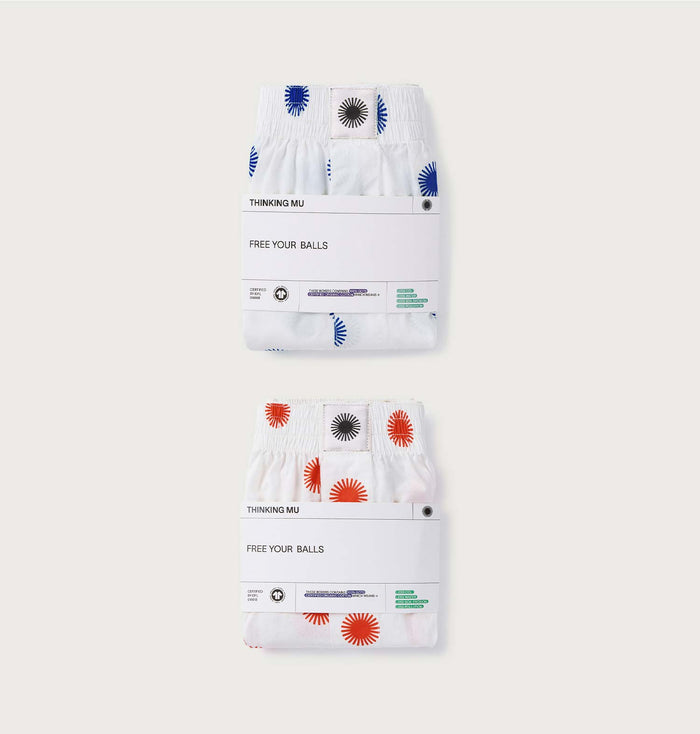 thinking mu Pack boxers sol indigo y sol naranja
