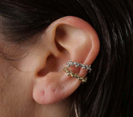 thinking mu Earcuff plata Donei