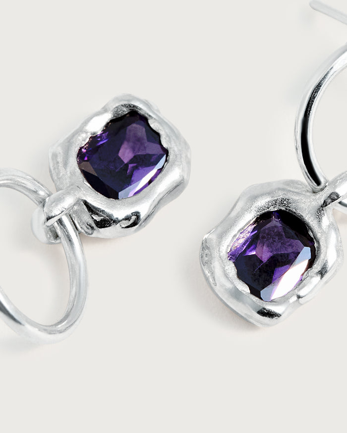 thinking mu Pendientes morado (J2) Moira impulse Descuentos del mes