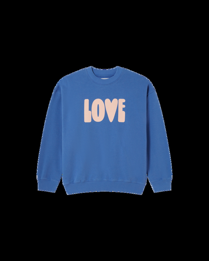 thinking mu Sudadera azul love