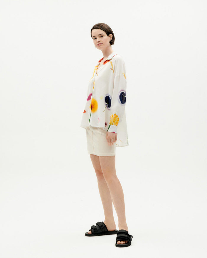 thinking mu Blusa blanca Feuz day Margaret Liquidación