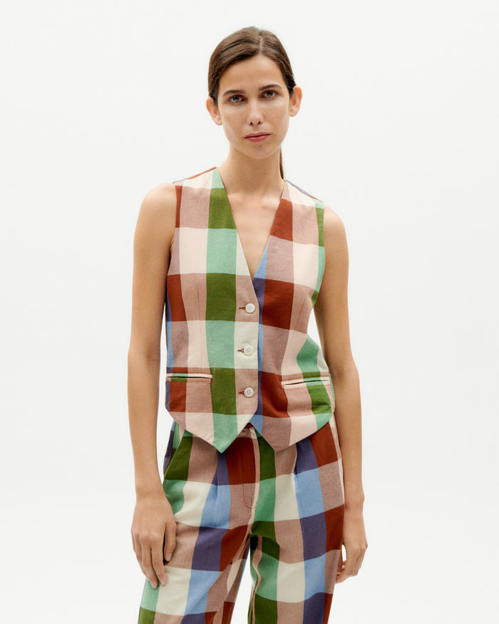 thinking mu Chaleco multicolor Edith Oferta especial
