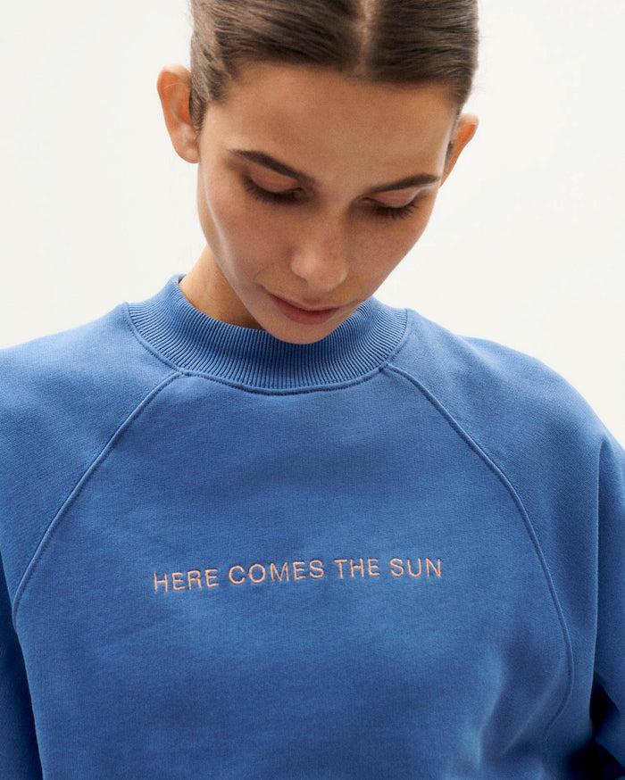 thinking mu Sudadera azul Here comes the sun Precio de fábrica