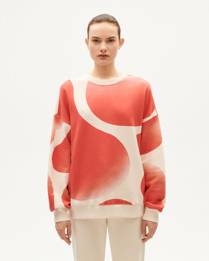 thinking mu Sudadera blanca spray Jimena Ahorra y exporta