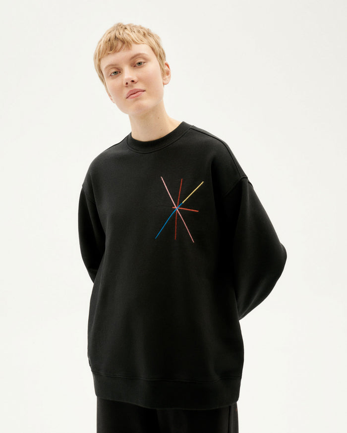 thinking mu Sudadera negra Vertex Jane Precios de Black Friday