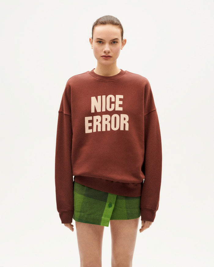 thinking mu Sudadera marrón Nice error Jimena Ofertas especiales