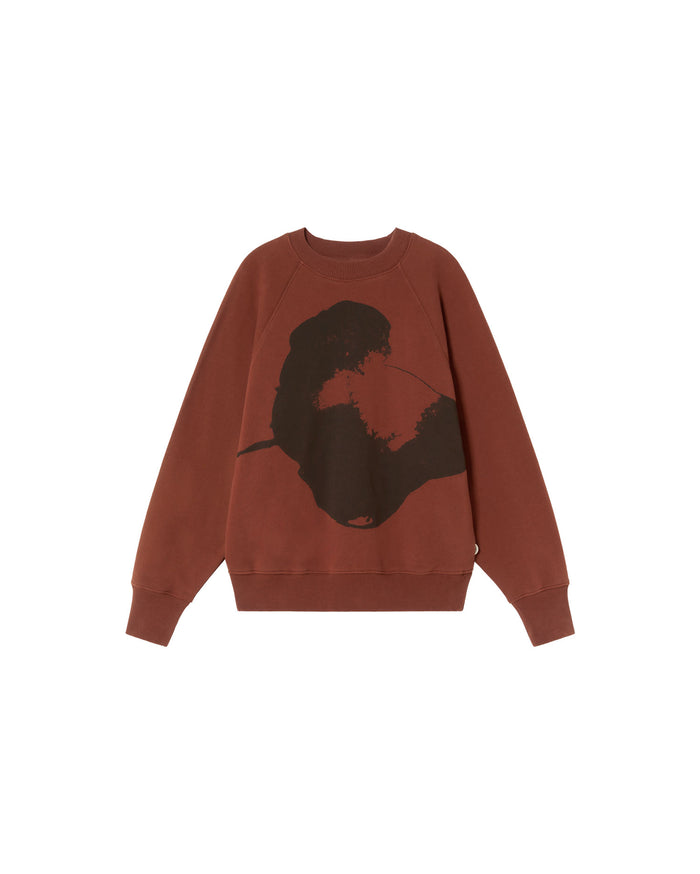 thinking mu Sudadera marrón flower Bonnie