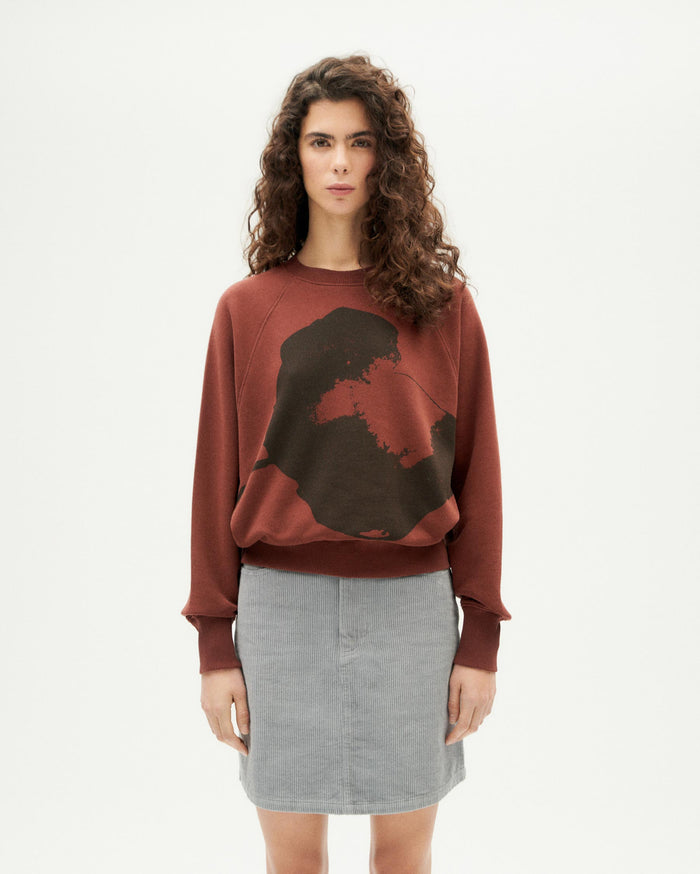 thinking mu Sudadera marrón flower Bonnie Grandes ahorros