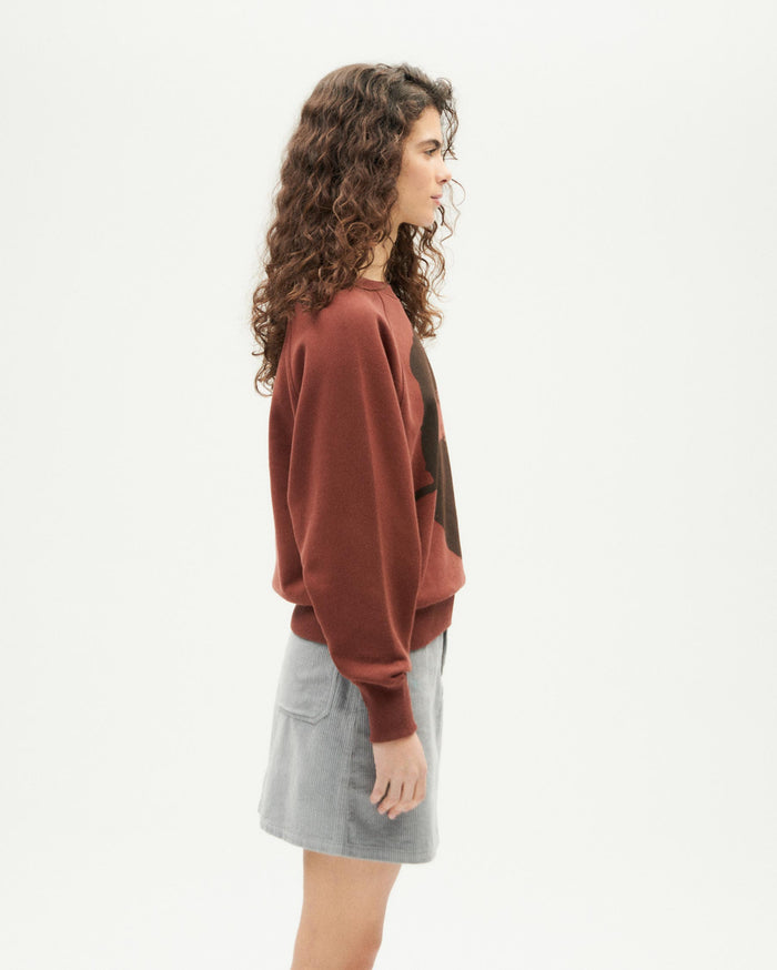 thinking mu Sudadera marrón flower Bonnie Grandes ahorros