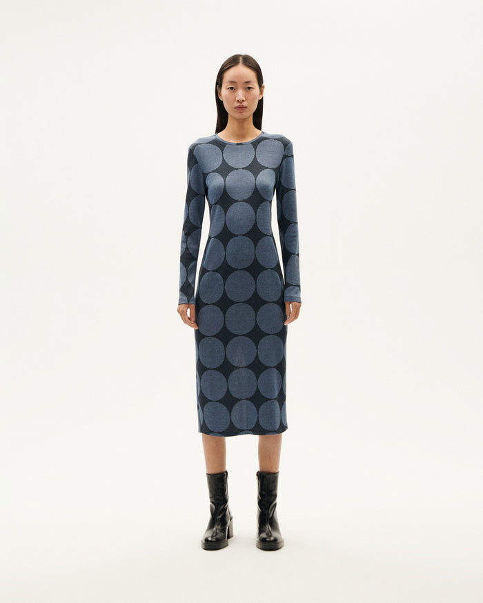 thinking mu Vestido azul japan Helen Rebajas