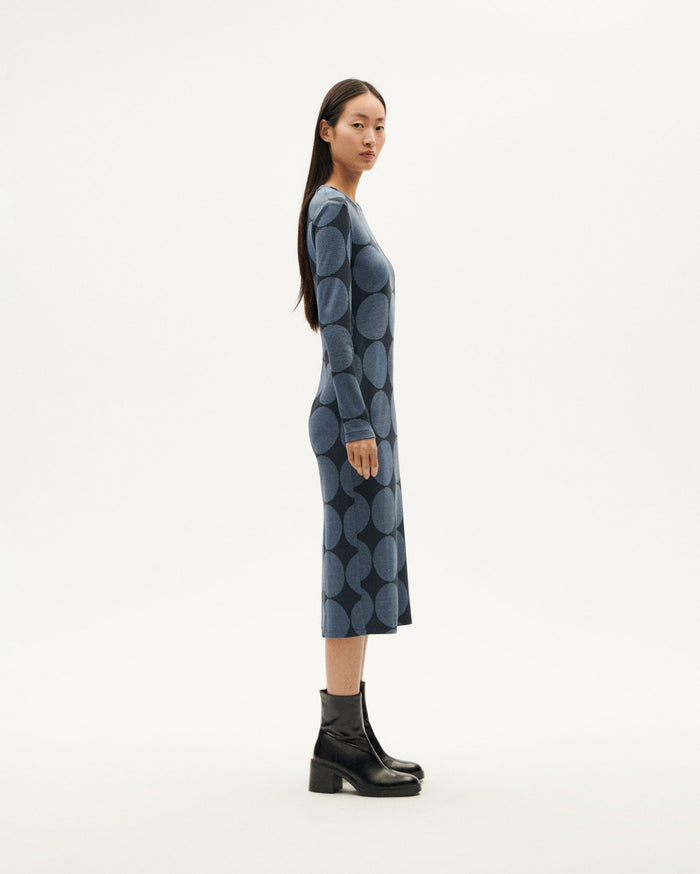 thinking mu Vestido azul japan Helen Rebajas