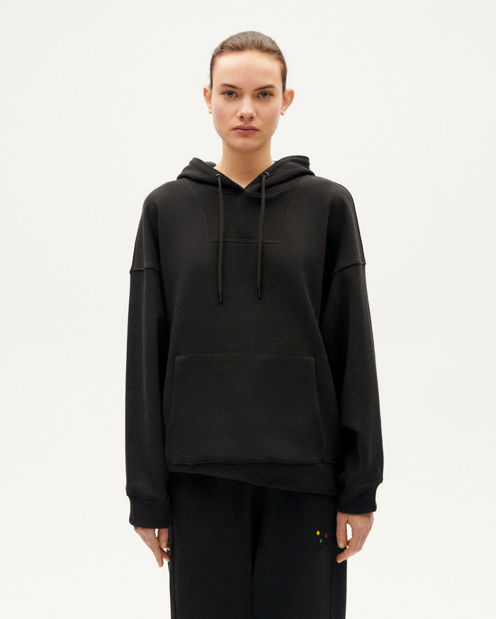 thinking mu Sudadera negra Andrea unisex Mejor oferta