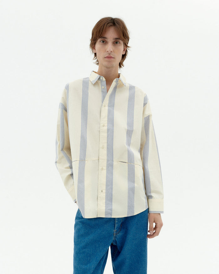 thinking mu Camisa rayas azules Jim